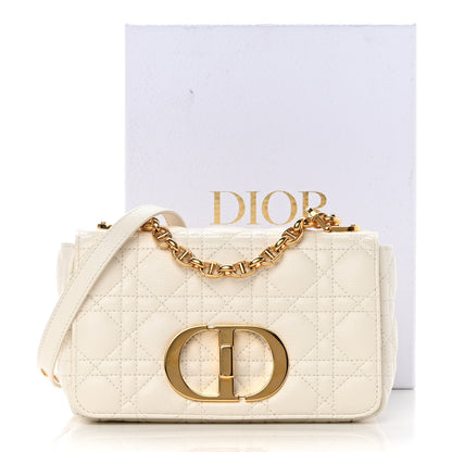 Christian Dior Calfskin Cannage Small Caro Bag Ivory 14 of 14