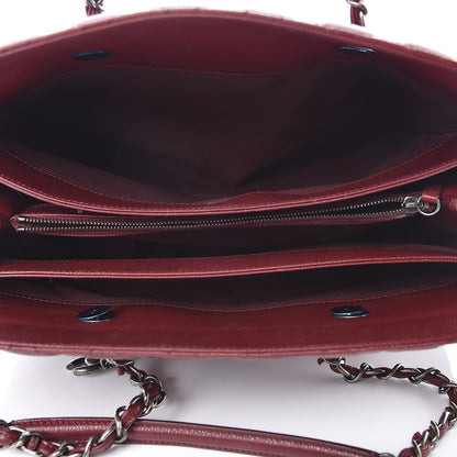 Chanel Caviar Quilted City Shopping Tote Dark Red 5 of 13