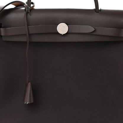 Hermes Military Toile Vache Hunter Herbag Zip PM 31 Prune Noir Marine 9 of 14