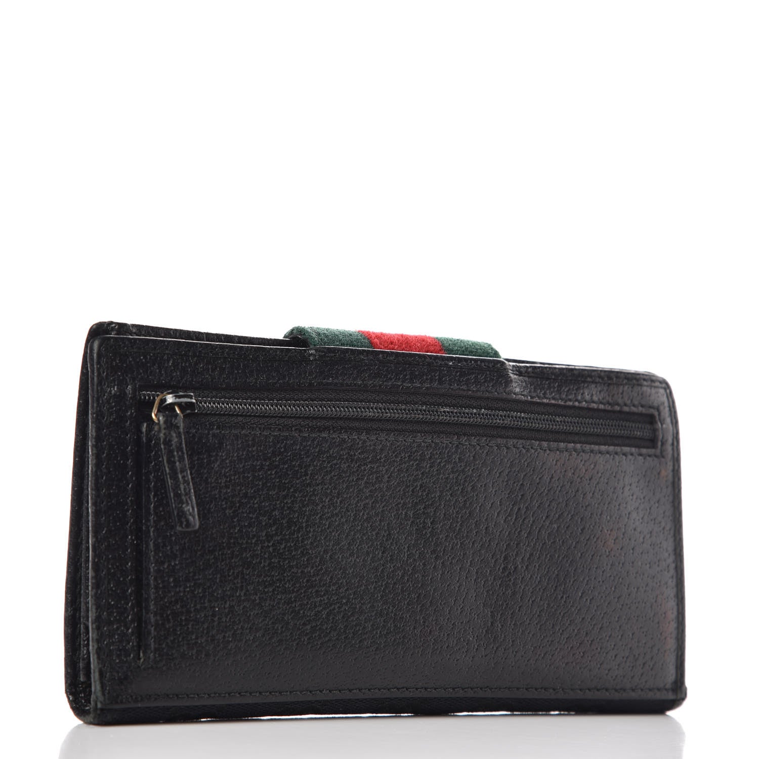 Gucci Monogram Ladies Web Continental Wallet Black 3 of 11
