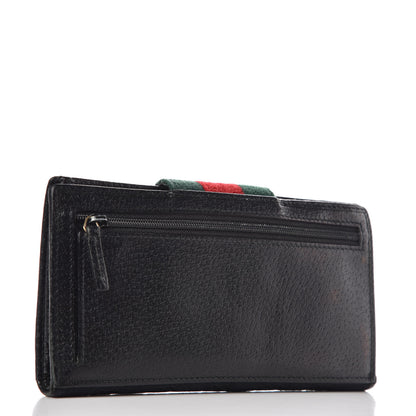 Gucci Monogram Ladies Web Continental Wallet Black 3 of 11