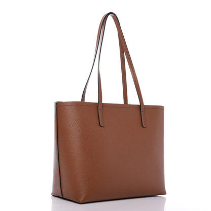 Prada Saffiano Cuir Shopping Tote Cognac Black 3 of 9