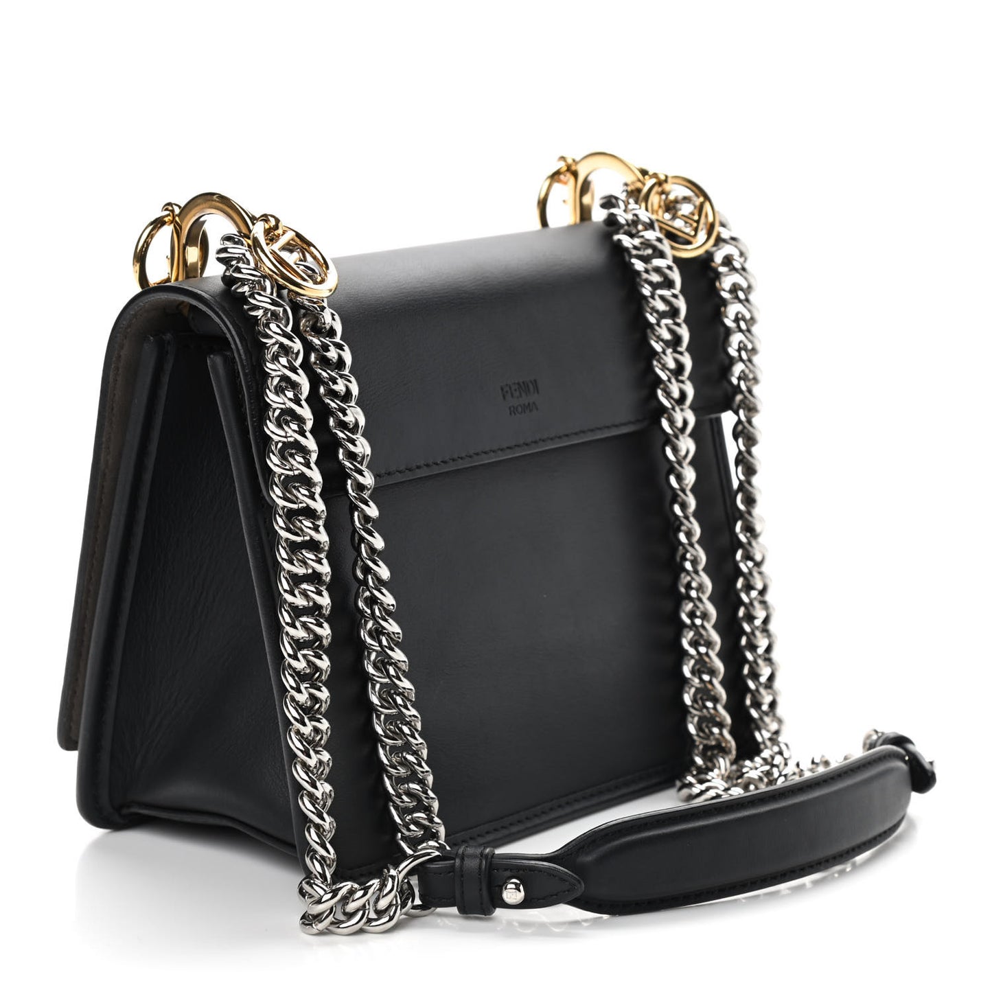 Vitello Century Opaco F is Fendi Small Kan I Shoulder Bag Black