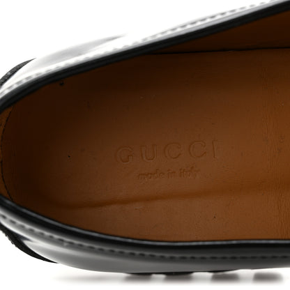 Gucci Cordovan Lux Womens Horsebit 45mm Platform Loafers 38.5 Black 7 of 11