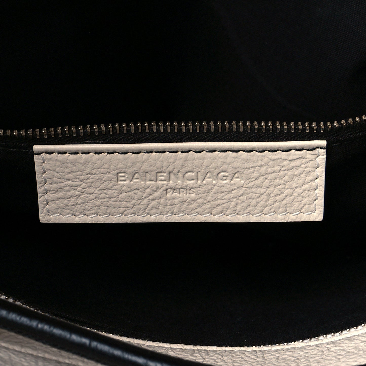 Calfskin Medium Logo North South Shopping Tote White