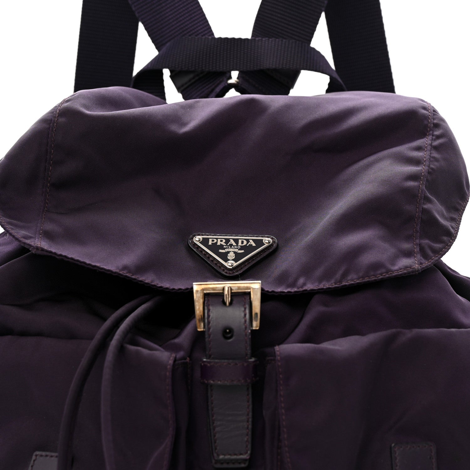 Prada Tessuto Nylon Saffiano Medium Backpack Purple 8 of 13
