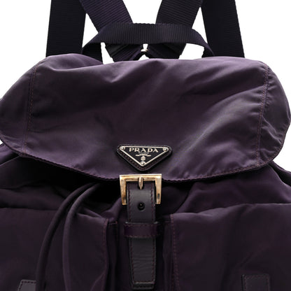 Prada Tessuto Nylon Saffiano Medium Backpack Purple 8 of 13