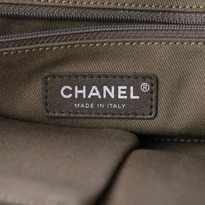 Chanel Canvas Large Double Face Shopping Tote Green 7 of 13