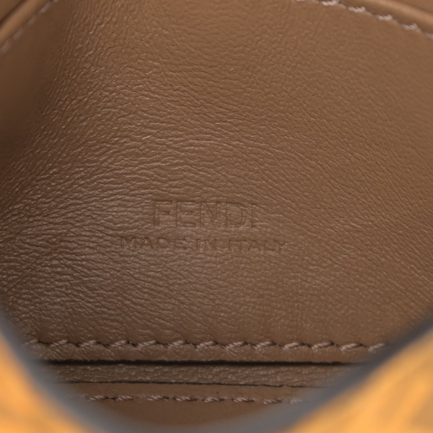 Fendi Suede Vitello Ceylon FF Nano Maxi Buckle Baguette Charm Giallo Sand 6 of 11