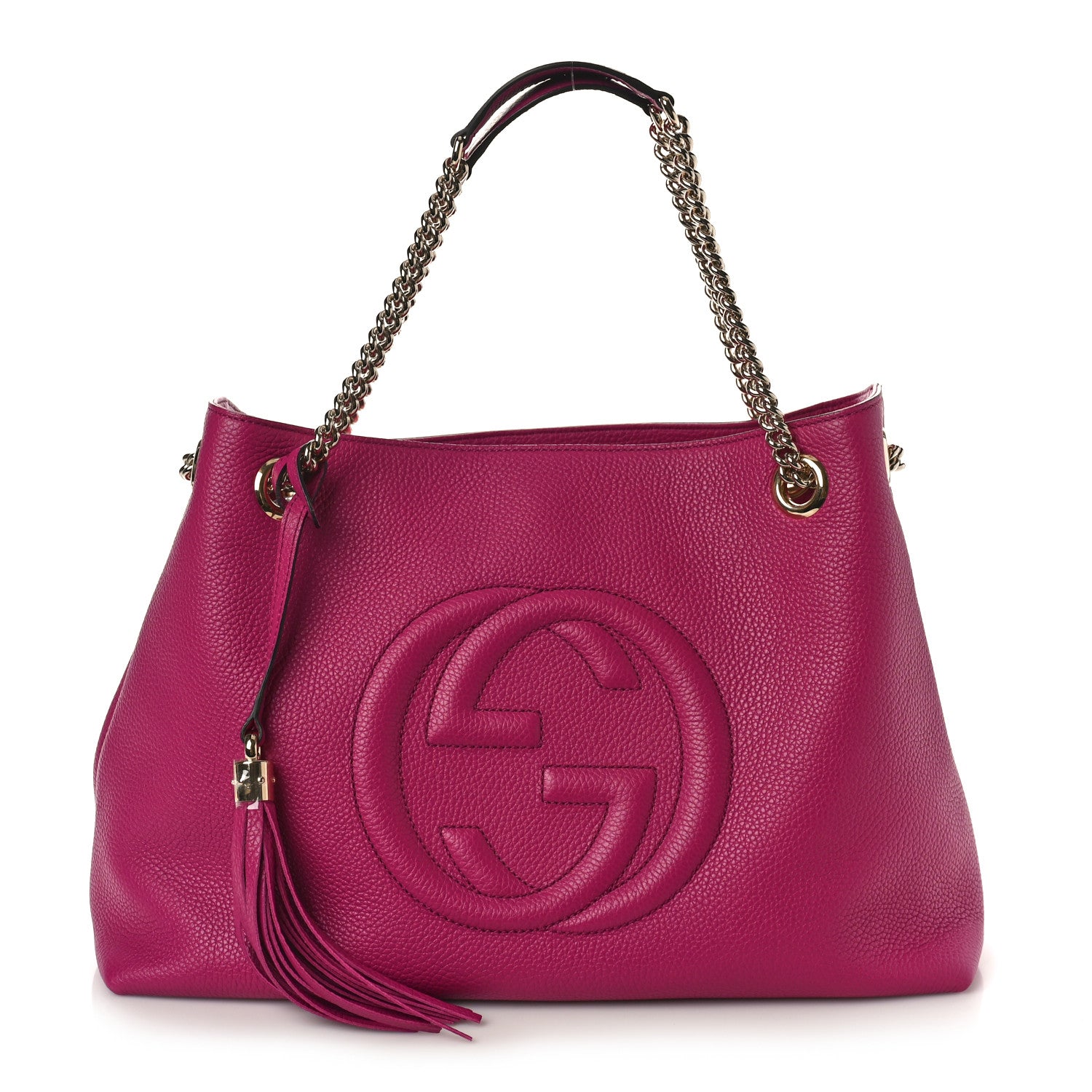Gucci Cellarius Calfskin Medium Soho Chain Shoulder Bag Bright Bouganville 1 of 10
