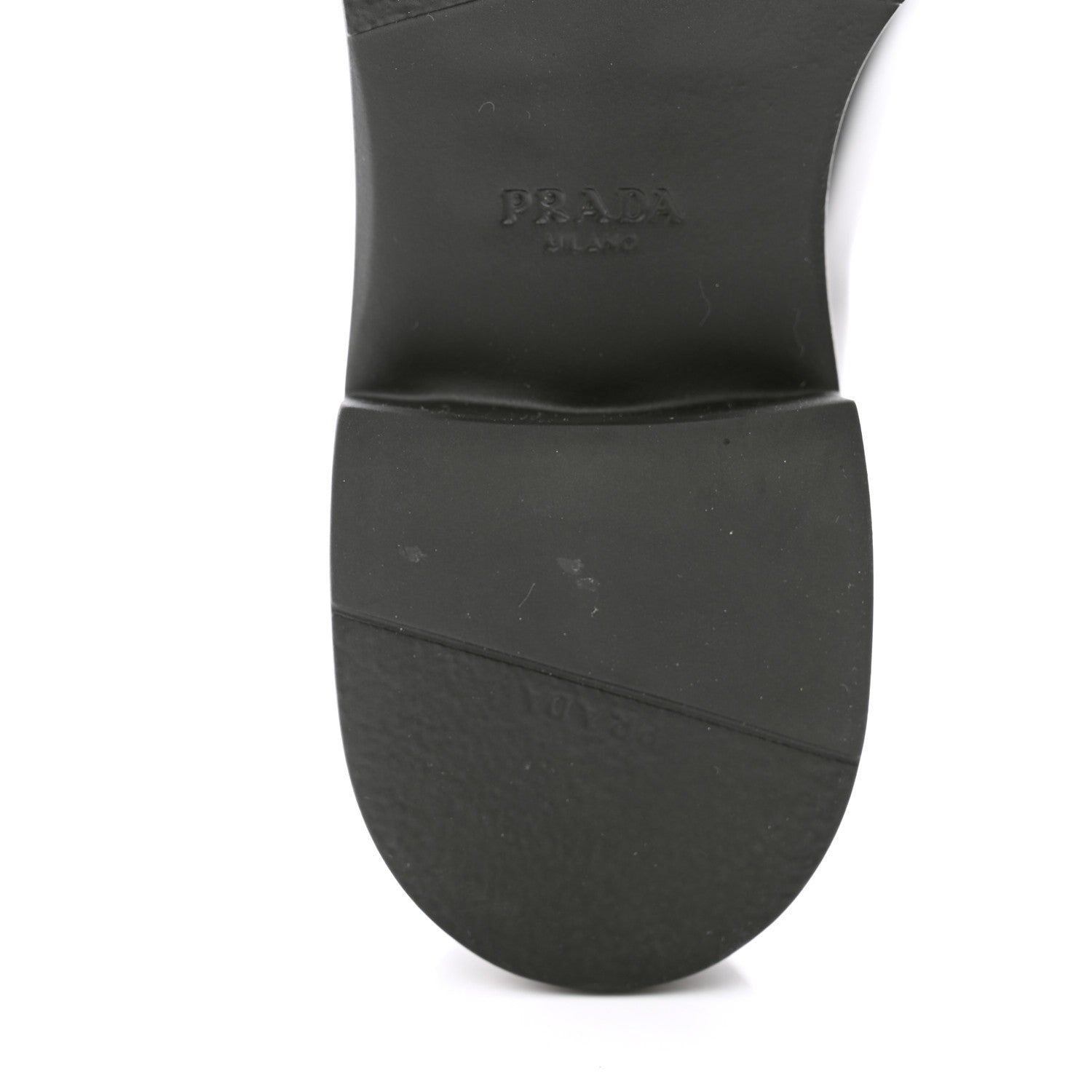 Prada Spazzolato Lace Up 50mm Loafers 39 Black 6 of 9