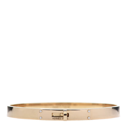 Hermes 18K Yellow Gold Diamond PM Kelly Bracelet SH 1 of 4