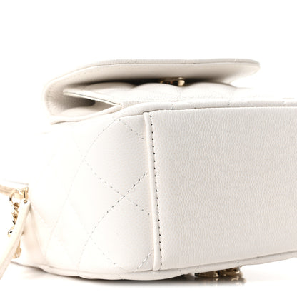 Chanel Caviar Quilted CC Mini Classic Backpack White 9 of 11