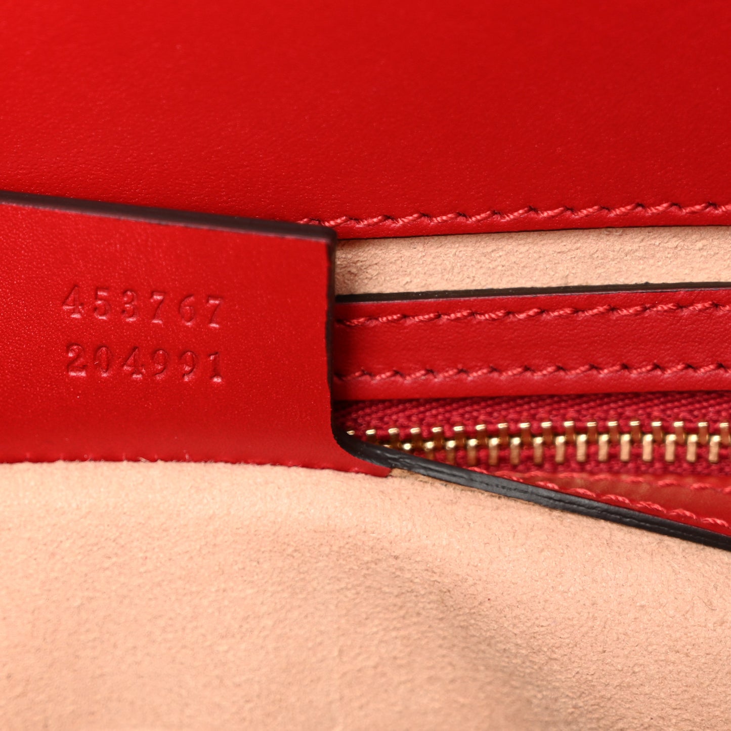 Nappa Bamboo Small Nymphaea Top Handle Bag Hibiscus Red