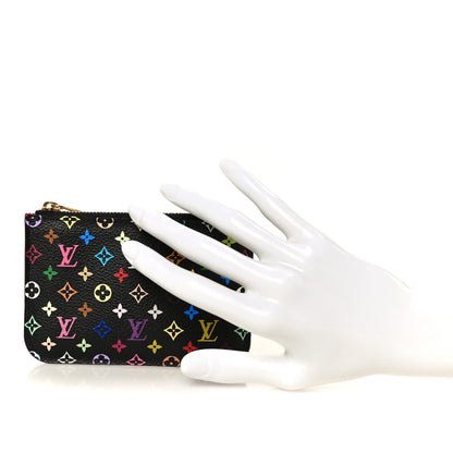 Louis Vuitton Monogram Multicolor Key Pouch Black Grenade 2 of 9