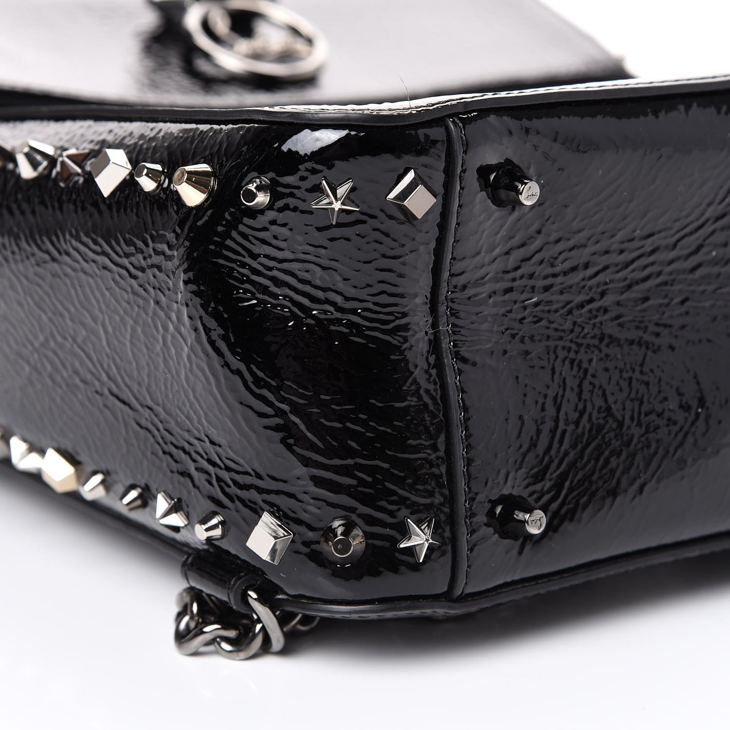 Vintage Patent Calfskin Rubylou Backpack Black