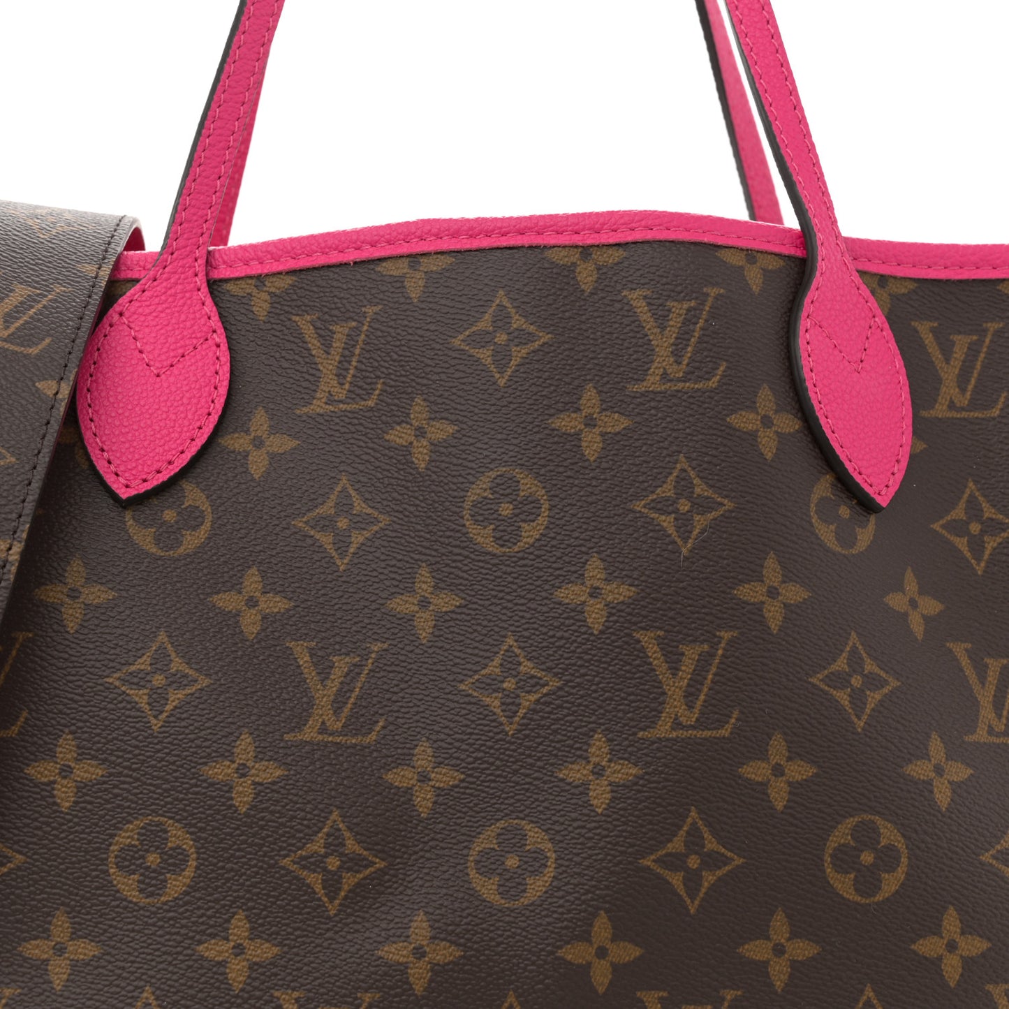 Monogram Inside Out Neverfull Bandouliere MM Rose Pondichery