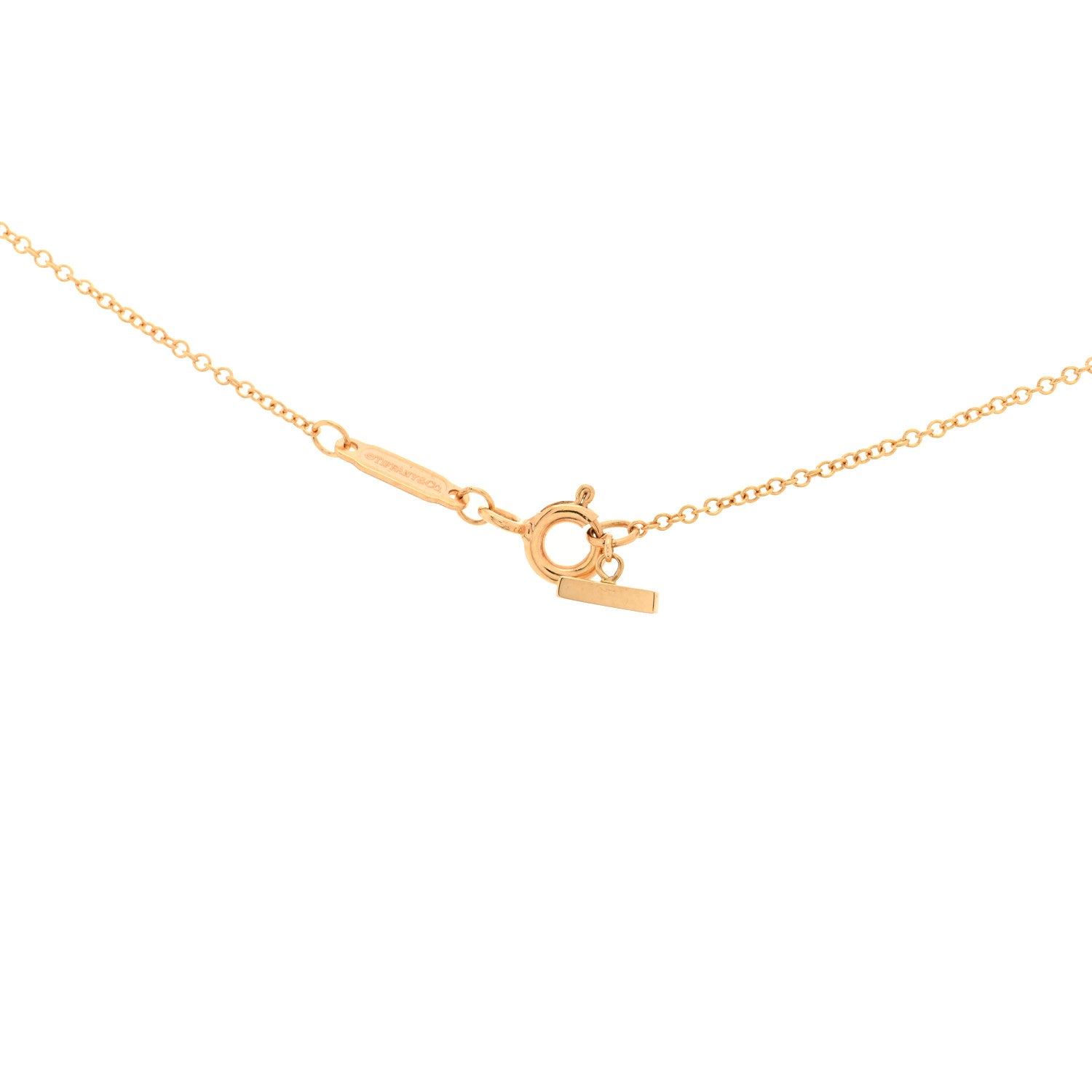 Tiffany 18K Rose Gold Small T Smile Pendant Necklace 3 of 3