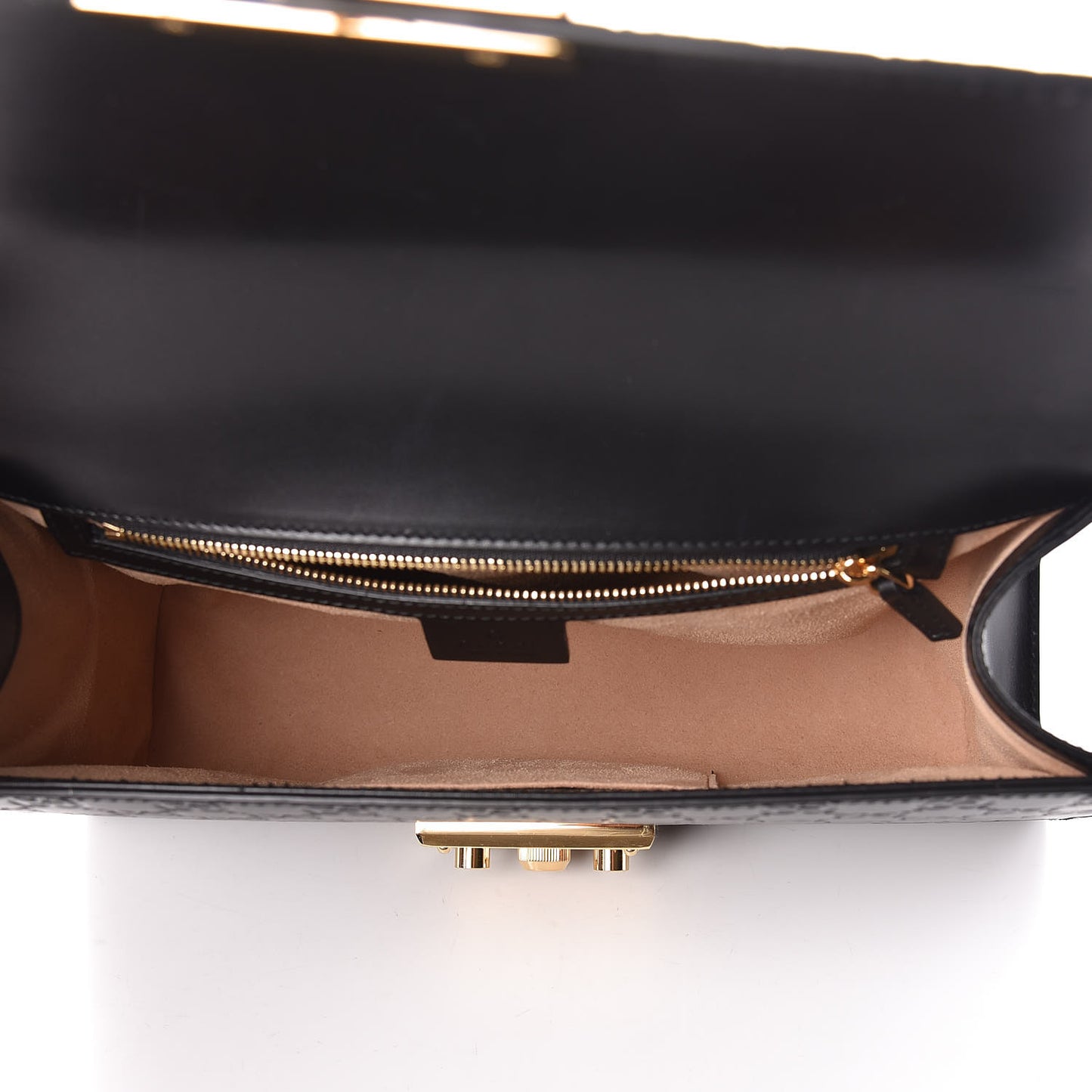 Guccissima Medium Padlock Shoulder Bag Black