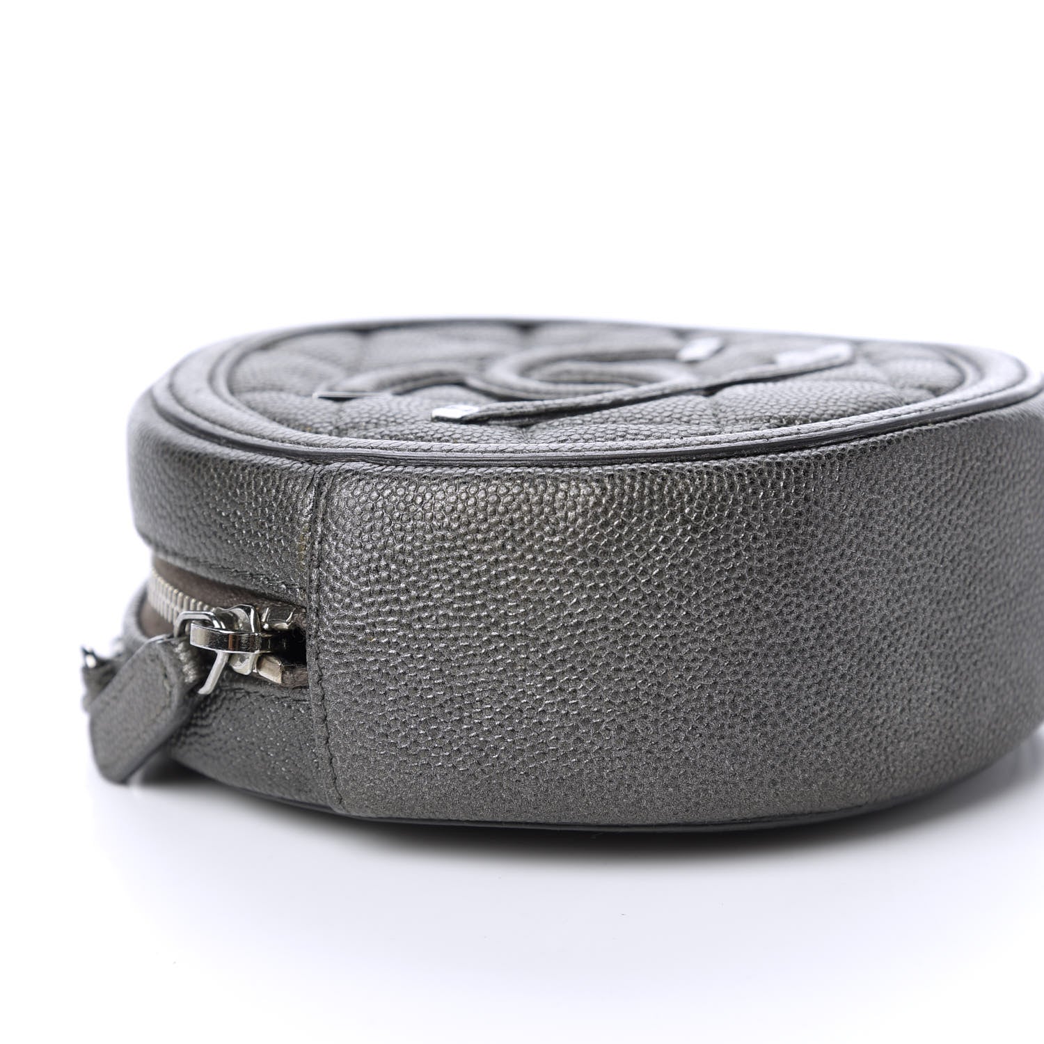 Chanel Metallic Caviar Quilted Round Filigree Crossbody Ruthenium 6 of 11