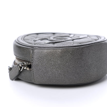 Chanel Metallic Caviar Quilted Round Filigree Crossbody Ruthenium 6 of 11