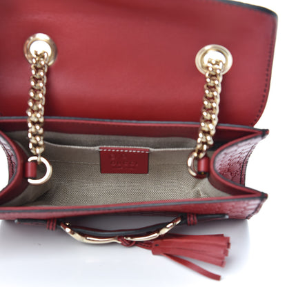 Gucci Soft Microguccissima Mini Emily Chain Shoulder Bag Rosso 5 of 10