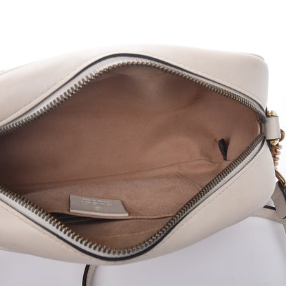 Gucci Calfskin Matelasse Trompe L'Oeil Print Small GG Marmont Chain Shoulder Bag White 5 of 9
