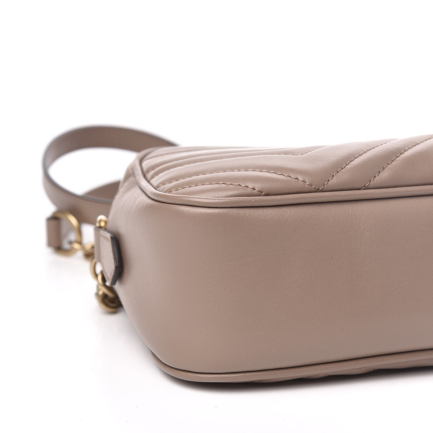 Calfskin Matelasse Small GG Marmont Chain Shoulder Bag Porcelain Rose