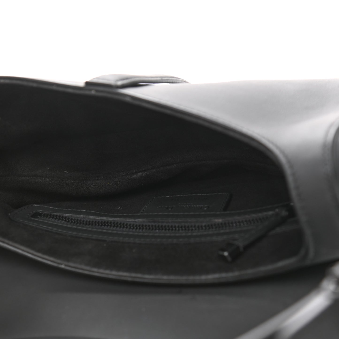 Ultra Matte Calfskin Saddle Bag Black