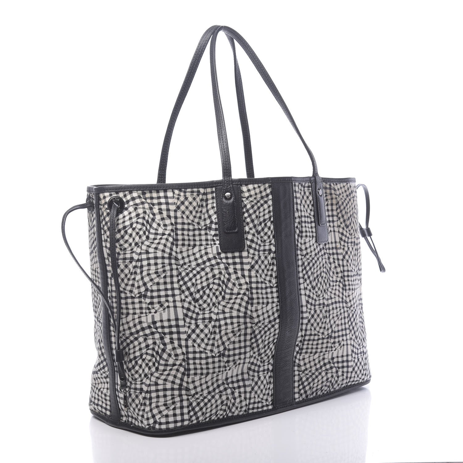 MCM Visetos Large Liz Reversible Shopper Tote Black 6 of 18