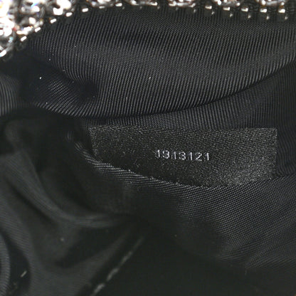 Alexander Wang Mesh Crystal Rhinestone Mini Heiress Pouch Black Silver 8 of 9