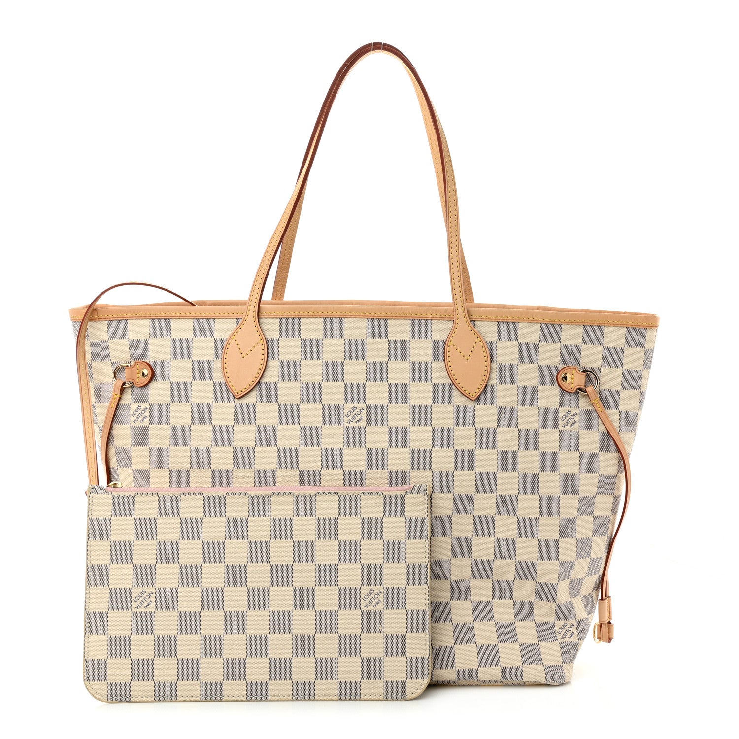 Louis Vuitton Damier Azur Neo Neverfull MM Rose Ballerine 1 of 10
