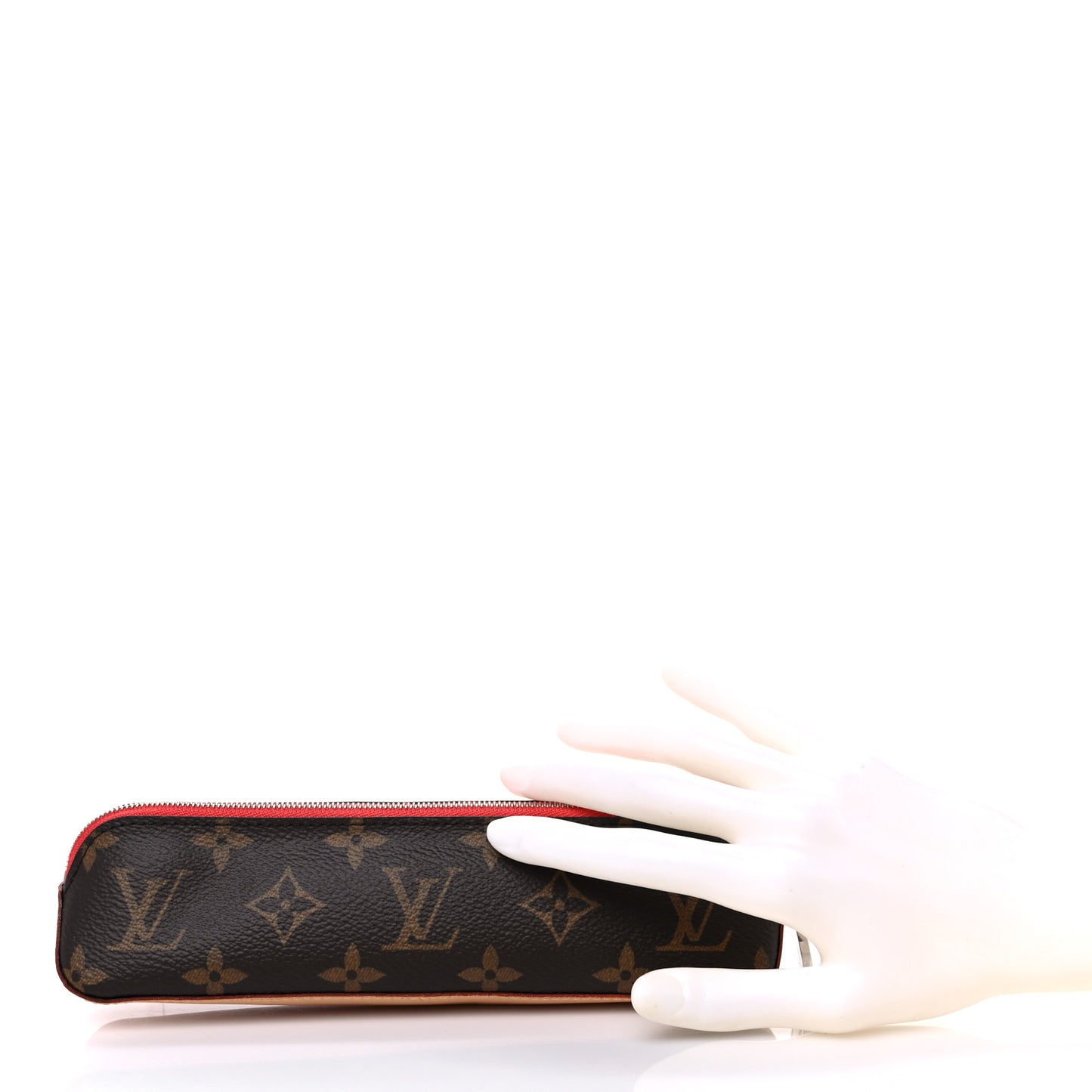 Monogram Elizabeth Pencil Pouch Red