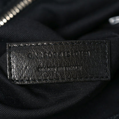 Saint Laurent Raffia Linen Calfskin Rive Gauche Tote Black 8 of 12