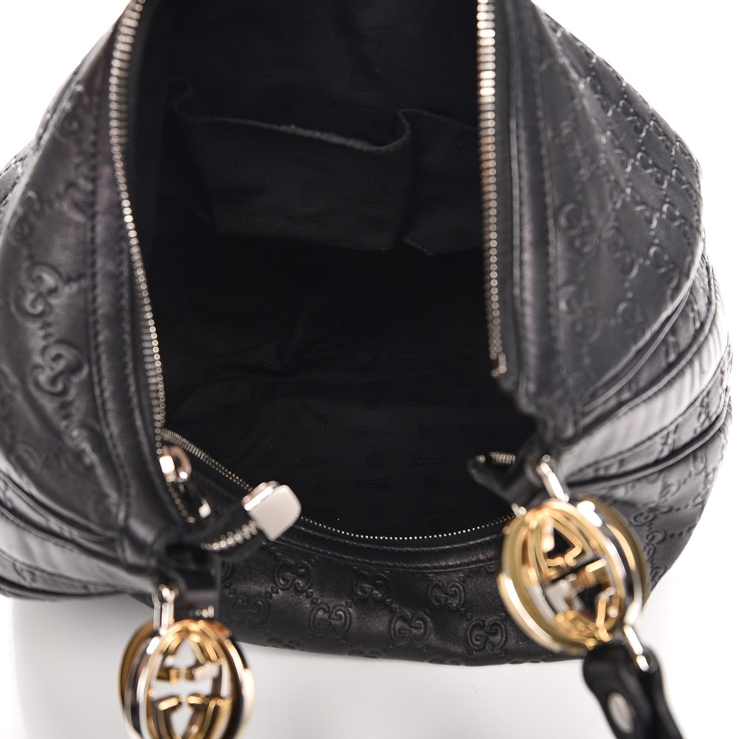 Gucci Guccissima Large GG Twins Hobo Black 5 of 12