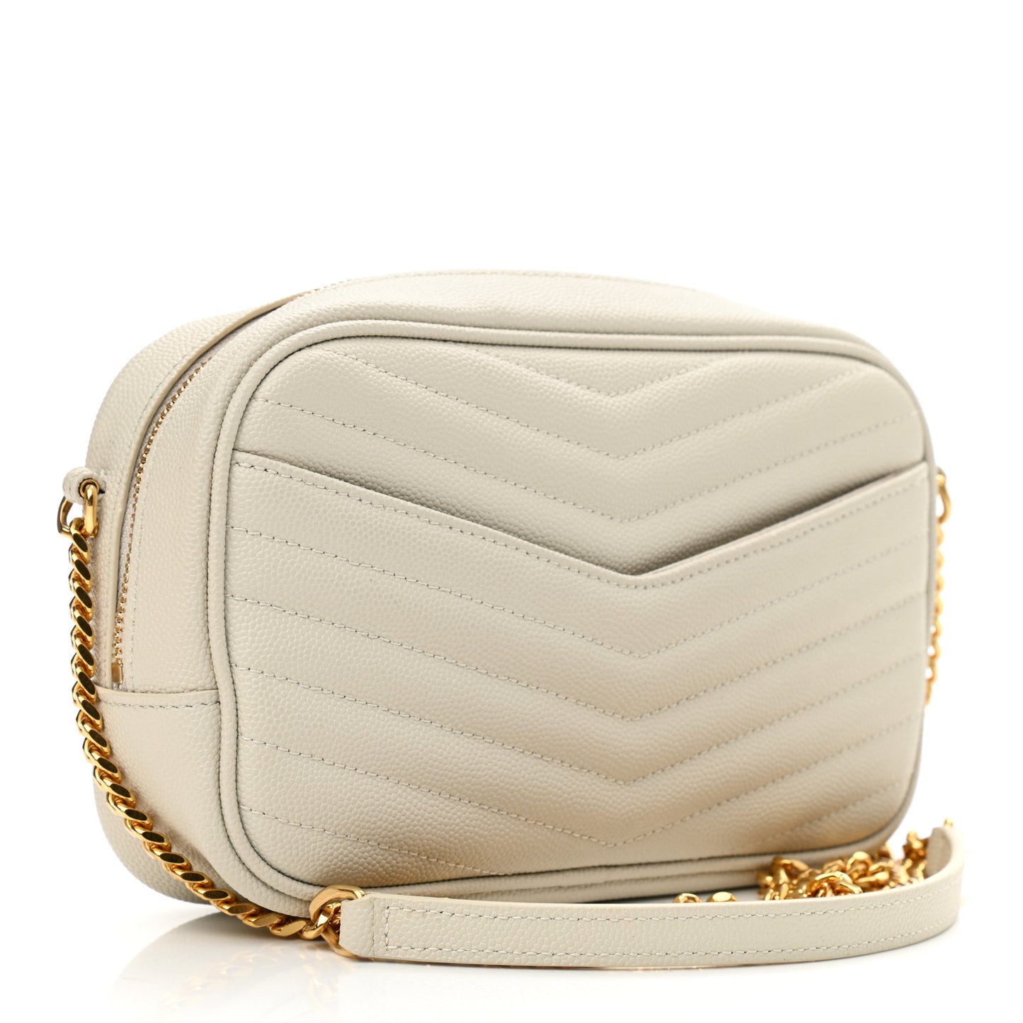 Grain De Poudre Matelasse Monogram Mini Lou Camera Bag Crema Soft