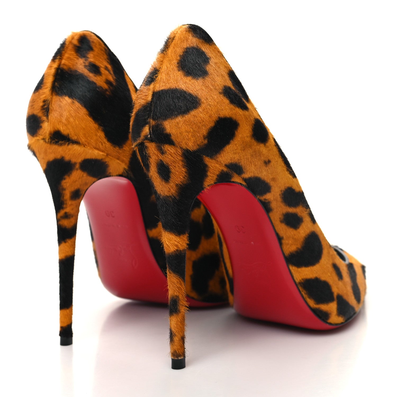 Christian Louboutin Calf Hair Leopard Kate 100 Pumps 39 Spicy 4 of 10
