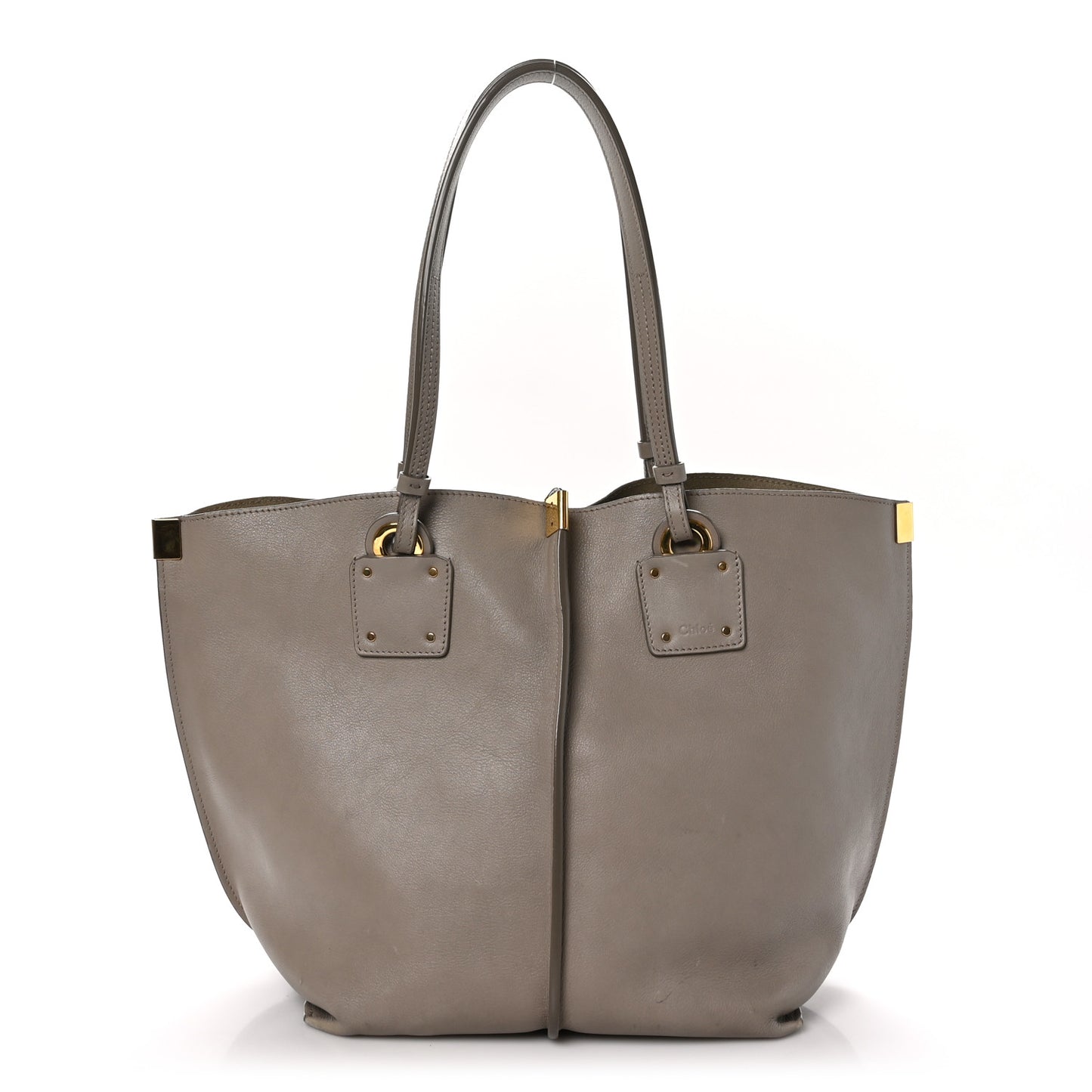 Smooth Calfskin Medium Vick Tote Motty Grey