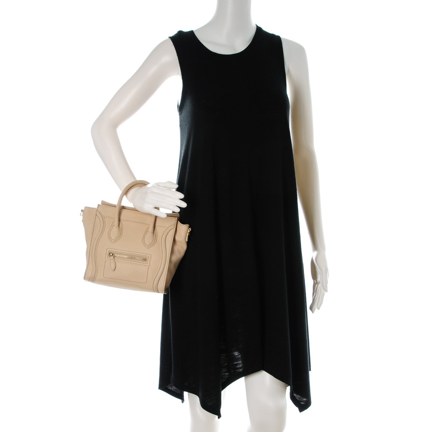 Celine Pebbled Calfskin Nano Luggage 2 of 9