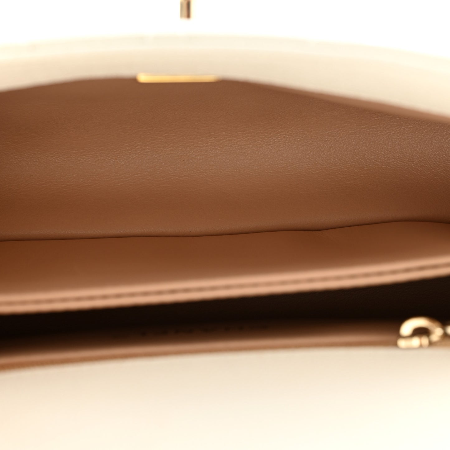 Caviar Quilted Mini Coco Handle Flap White