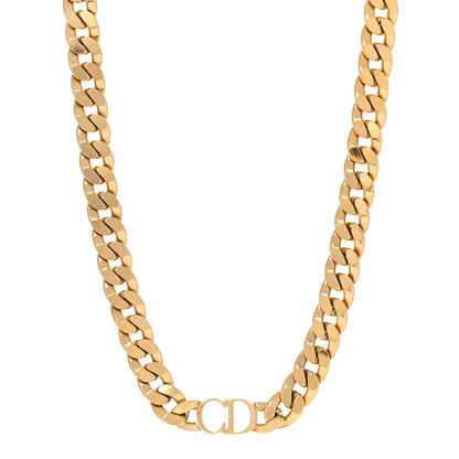 Christian Dior Metal Danseuse Etoile Chain Choker Necklace Gold 1 of 5