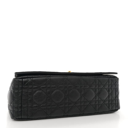 Christian Dior Grained Calfskin Cannage Large Caro Bag Black 4 of 11