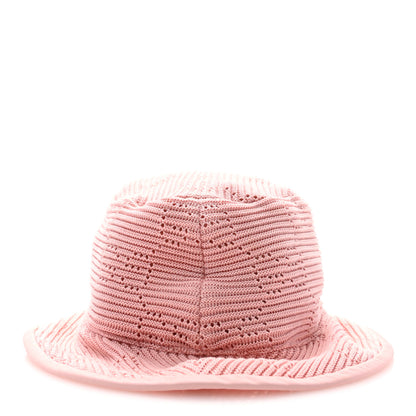 Gucci Cotton Crochet GG Monogram Bucket Hat M Pink 6 of 9