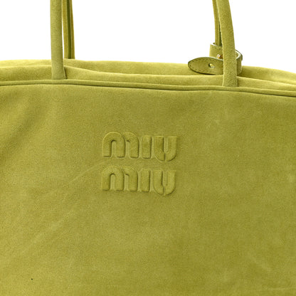 Miu Miu Camoscio Beau Top Handle Bag Edera 7 of 9