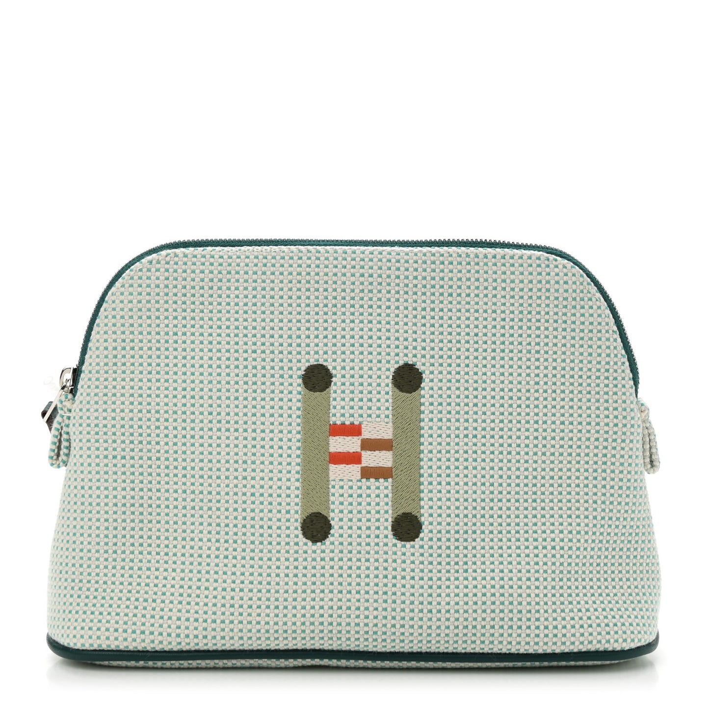 Cotton Canvas Crazy H Mini Bolide Case Nuage Menthe