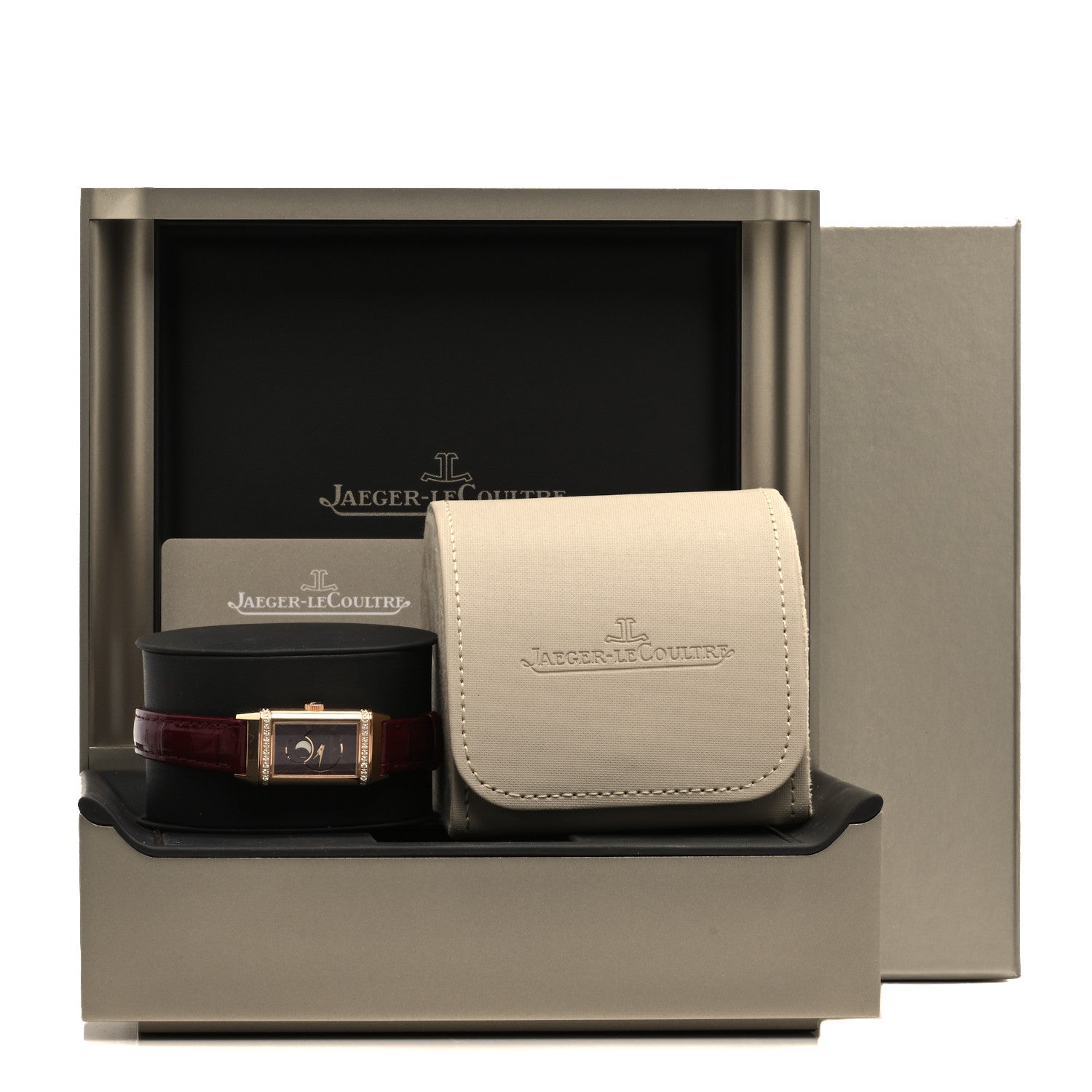 Jaeger-LeCoultre 18K Rose Gold Alligator Diamond Bezel 20mm Reverso Duetto Manual Winding Watch Q3352420 6 of 6