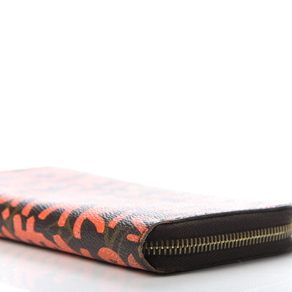 Louis Vuitton Monogram Graffiti Zippy Wallet Orange 7 of 12