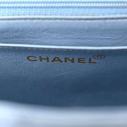 Chanel Lambskin Quilted CC Messenger Light Blue 6 of 11