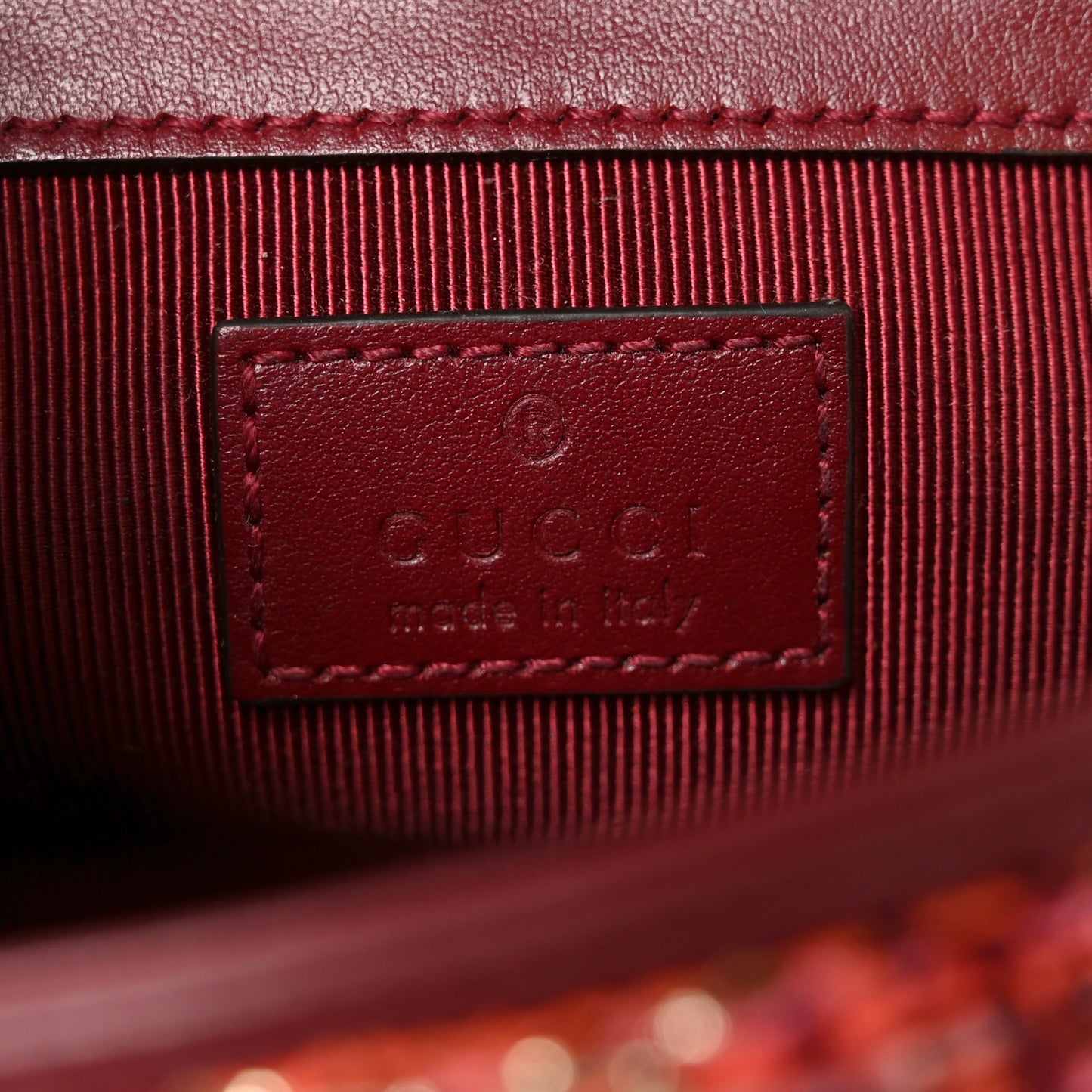 Tweed GG Monogram Mini GG Marmont Shoulder Bag Pink Red