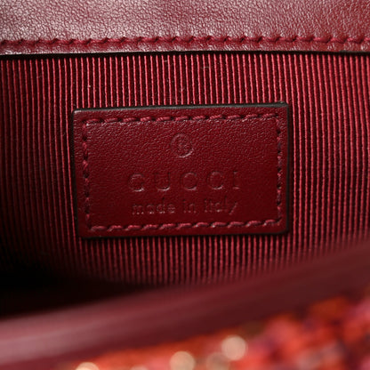 Gucci Tweed GG Monogram Mini GG Marmont Shoulder Bag Pink Red 6 of 12